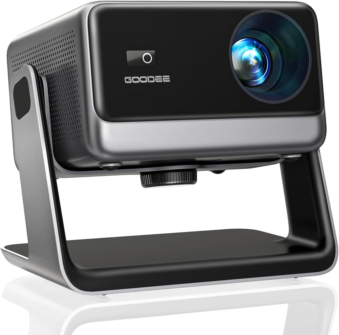 GooDee Proyector de video con WiFi y Bluetooth, proyector portátil...