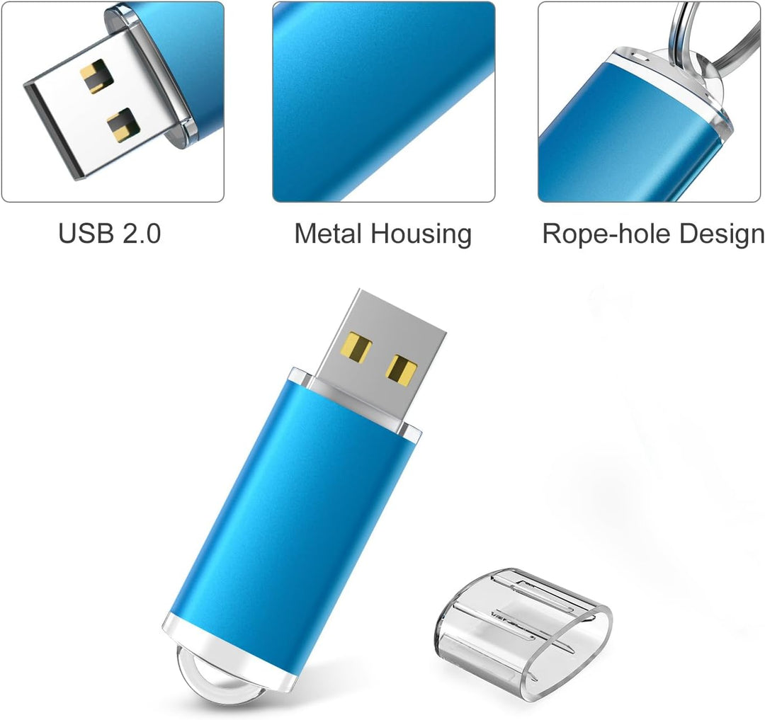 RAOYI Paquete de 10 unidades 1 GB 1G USB Flash Drive USB 2.0 Memory...