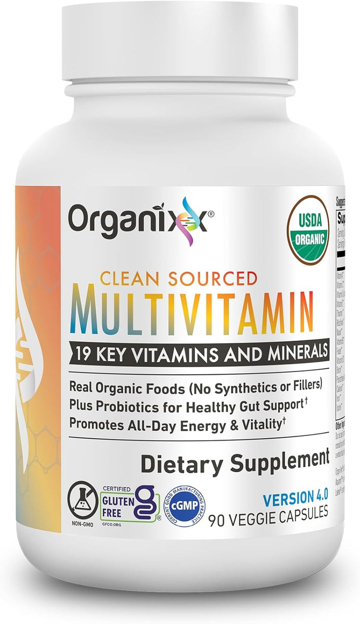 Organixx Multivitamínico de origen limpio para mujeres y hombres, c...