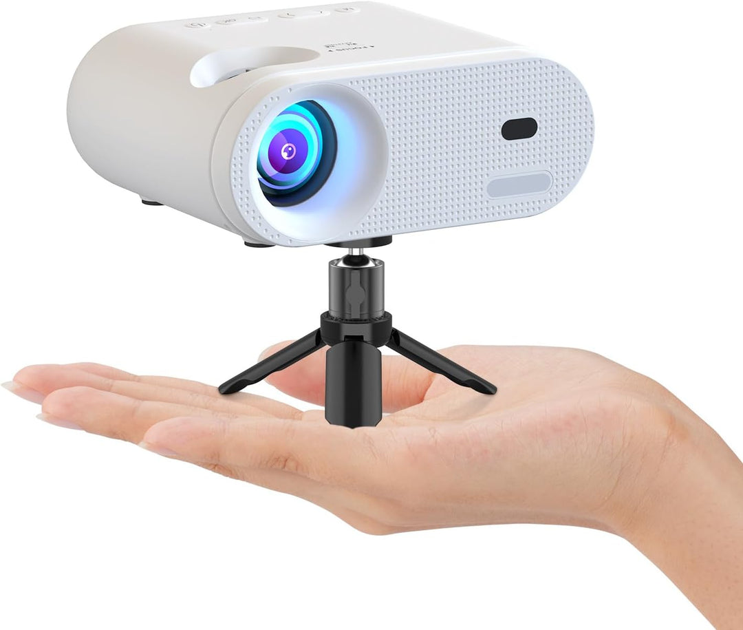 Mini proyector, proyector de video VISSPL FHD 1080P, pequeño proyec...