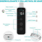 Collar de choque para perros 2 perros, (8-120 libras), collar eléctrico impermeable recargable con control remoto para perros pequeños, medianos y grandes, con modos de choque seguros de vibración de pitido (gris)