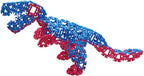That Hinge Toy - Juego de 150 piezas rojo + azul, dinosaurio + más juguete de construcción STEM