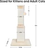 Rascador para gatos de interior, rascador de sisal para gatos de 32