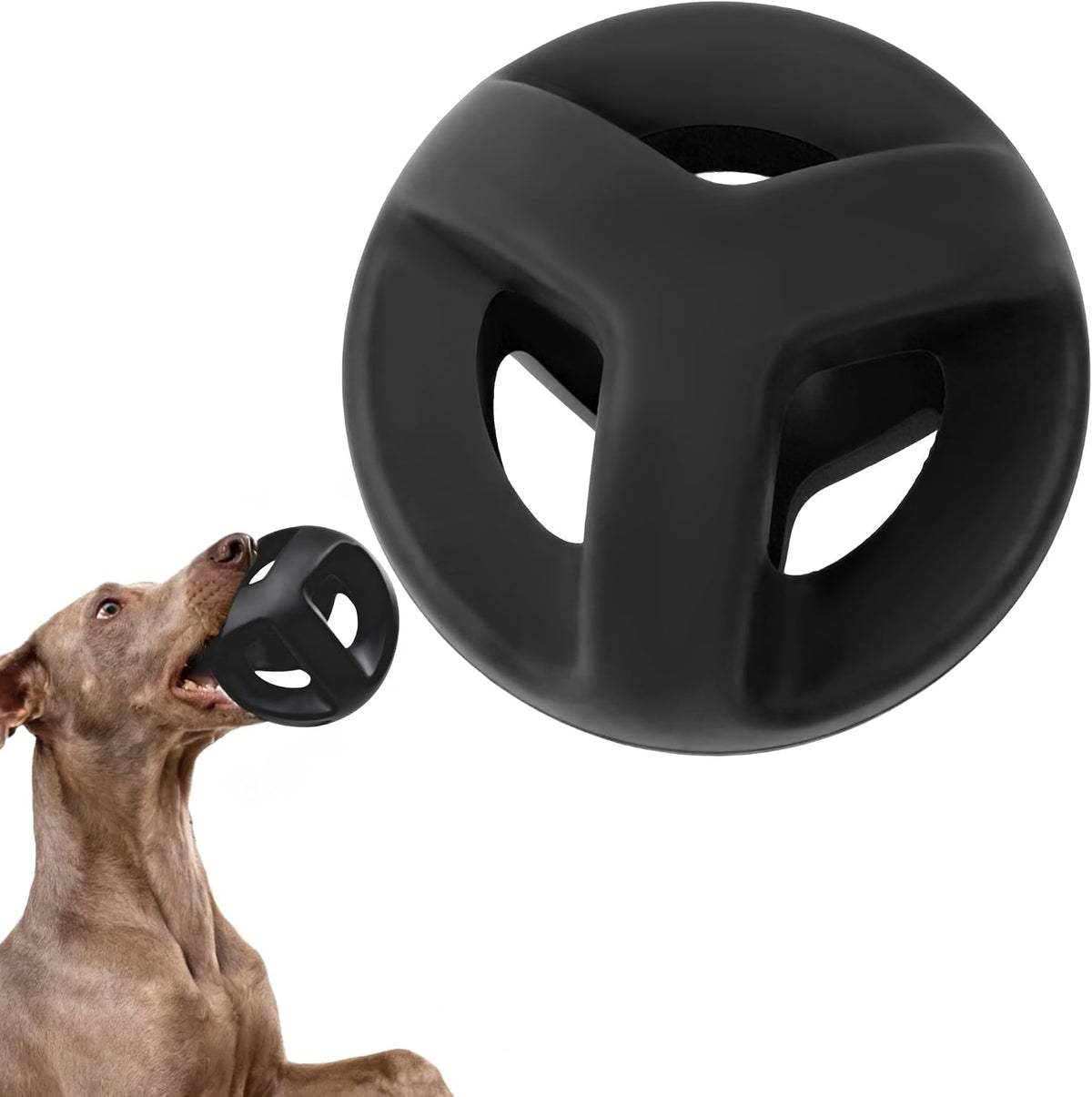 Fida Pelotas de goma natural para perros masticadores agresivos, juguetes duraderos para masticar perros grandes, juguetes interactivos de buscar y tira y afloja para razas medianas y grandes, no