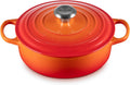 Le Creuset - Olla holandesa ancha, redonda y única de hierro fundido esmaltado, de 6.75 cuartos de galón, Fuego