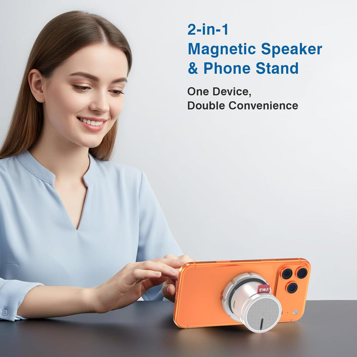 EWA Altavoz de ducha, botón magnético de volumen, altavoz Bluetooth...