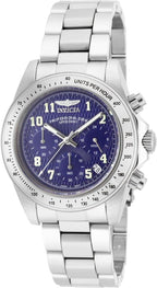 Invicta Speedway Hombres 1.811 en Acero Inoxidable Negro Azul Dial Reloj de Cuarzo (17024)