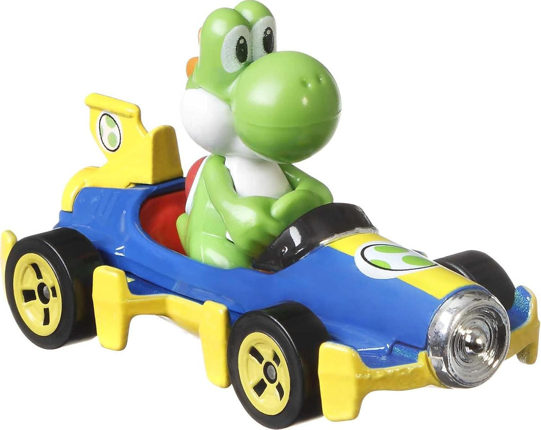 Hot Wheels Mario Kart - Paquete de 4 vehículos de los personajes fa...