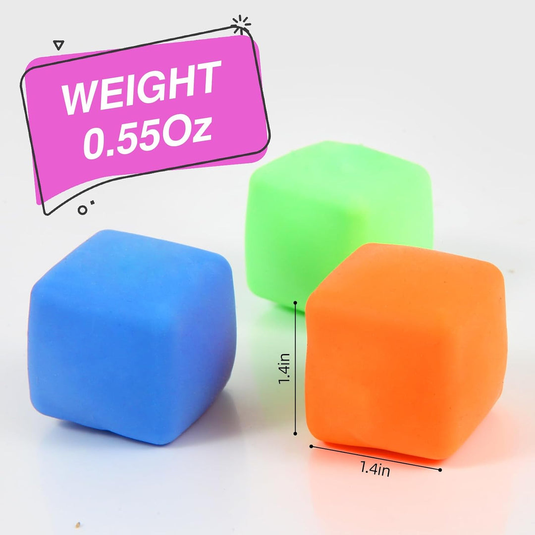 24 paquetes de cubos de estrés de crecimiento lento bolas
