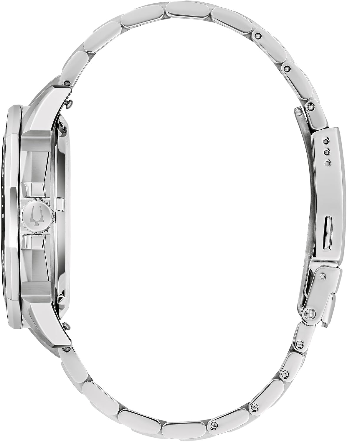 Bulova Reloj Marine Star de cuarzo de alto rendimiento de la serie C, pulsera de acero inoxidable plateada, esfera blanca (estilo: 96B426)