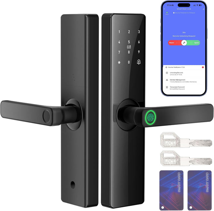 Cerradura de puerta inteligente con huellas dactilares
