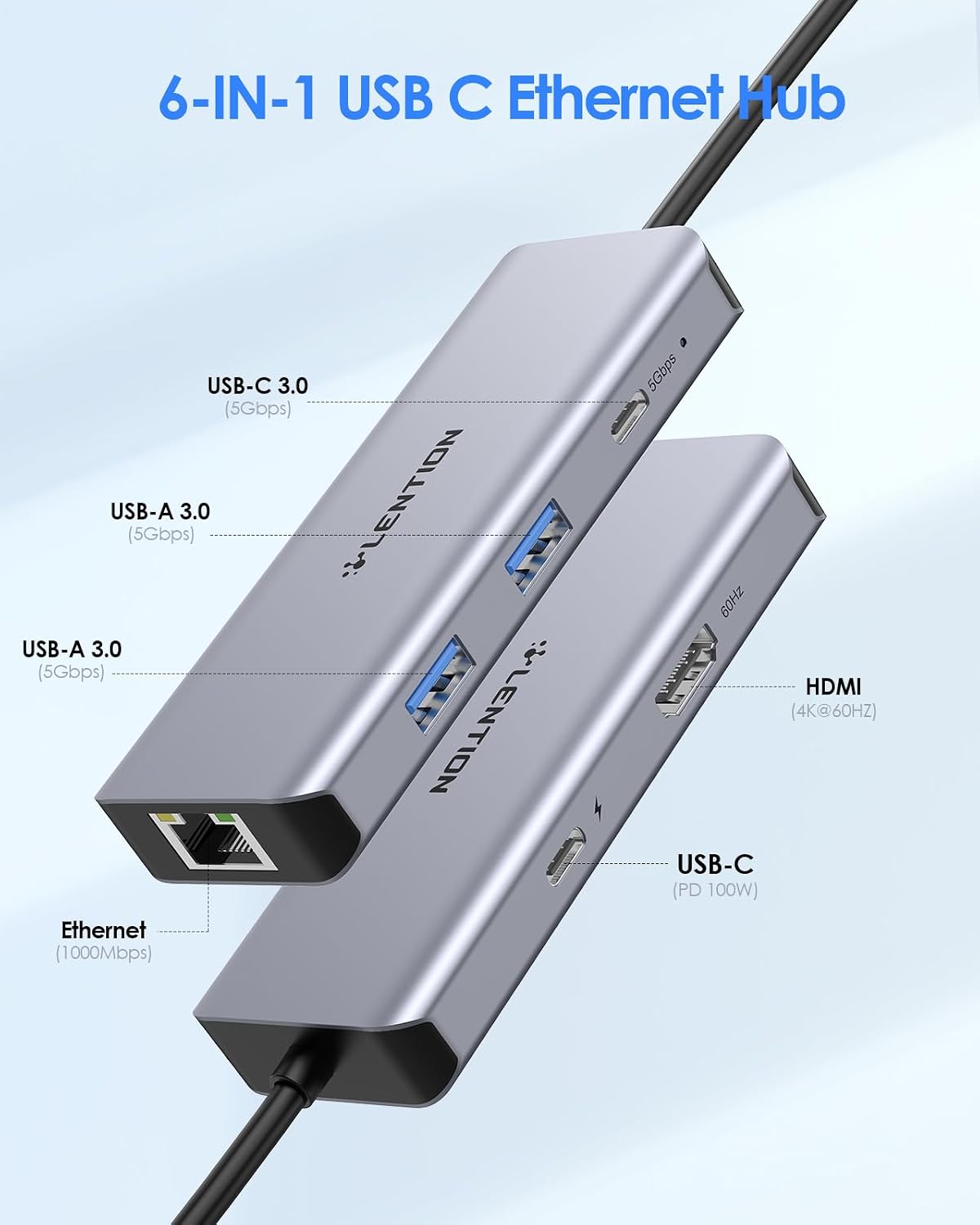 LENTION, hub USB 3.0