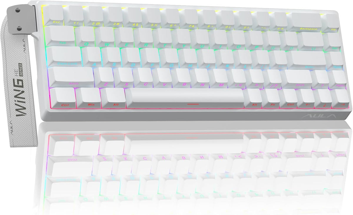 AULA WIN68 HE - Teclado mecánico para juegos 60%, interruptor magné...