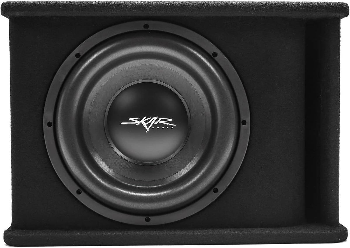Skar Audio - Subwoofer con cajón sellado, ventilado, carga individual, serie SDR, 12 pulgadas, 1,200 W, modelo SDR-1X12D2