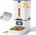 Comedero Automático para Gatos 7L, Dispensador de Comida 9 Comidas/Día para Gatos y Perros Pequeños