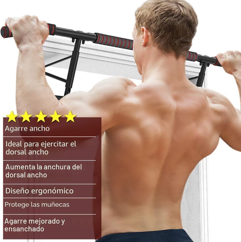 AmazeFan Barra de Dominadas para Puerta con Agarre Ergonómico - Marco de Dominadas de Fitness para Ejercicio de Gimnasio en Casa - Agarre Multi-Ángulo - Gancho Inteligente Actualizado 2024 (Se Adapta