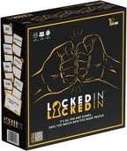 Locked-in Juego de cartas de fiesta – 400 cartas de aviso – divertido juego para noche de juegos, fiestas y rompehielos – adultos, adolescentes y familias – 2 – 10 jugadores
