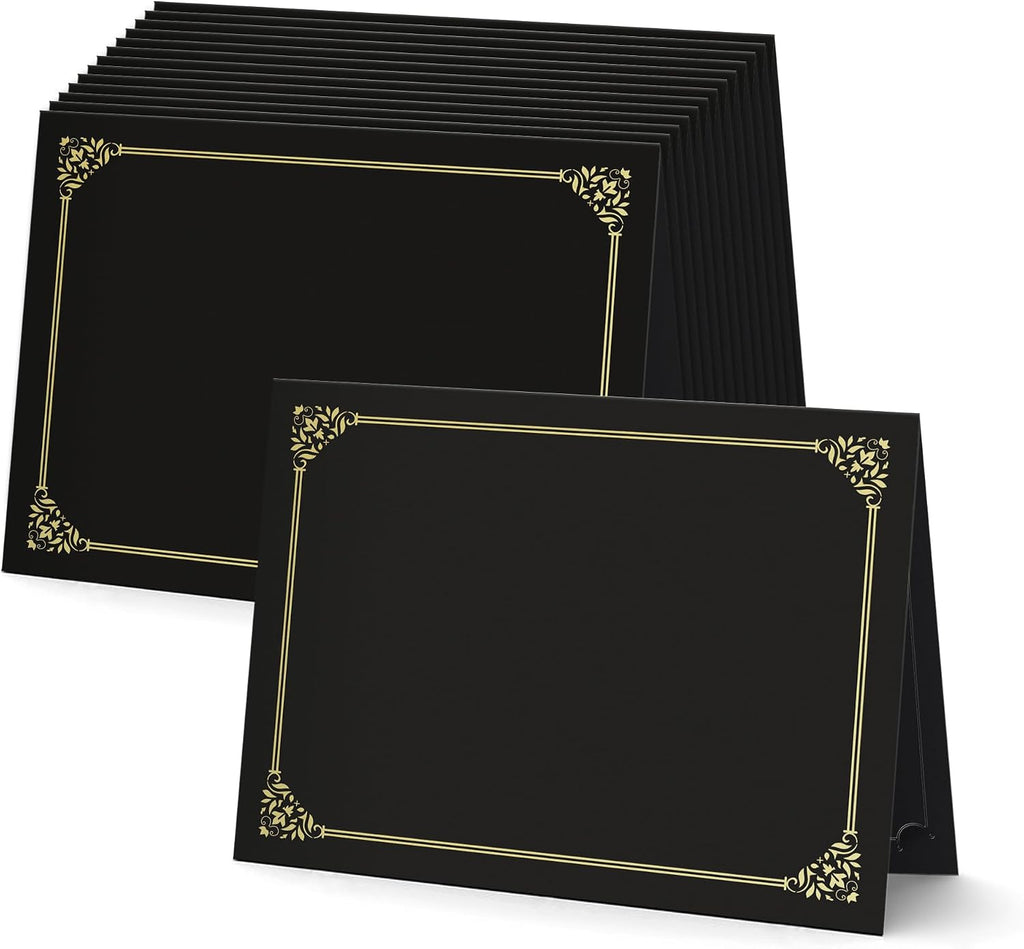 Soportes para certificados negros (paquete de 30), cubiertas de diploma