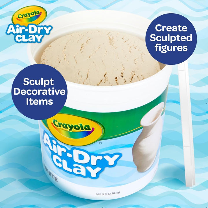 Crayola - Arcilla blanca natural de secado al aire para