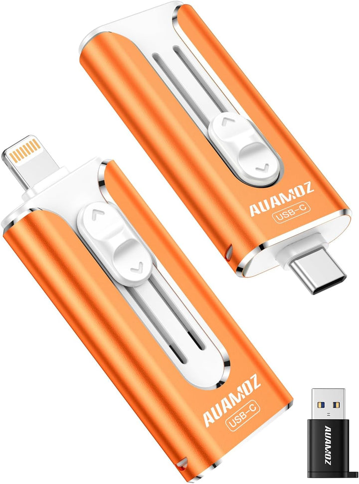 AUAMOZ Mini unidad flash de doble interfaz de 512 GB, memoria portá...