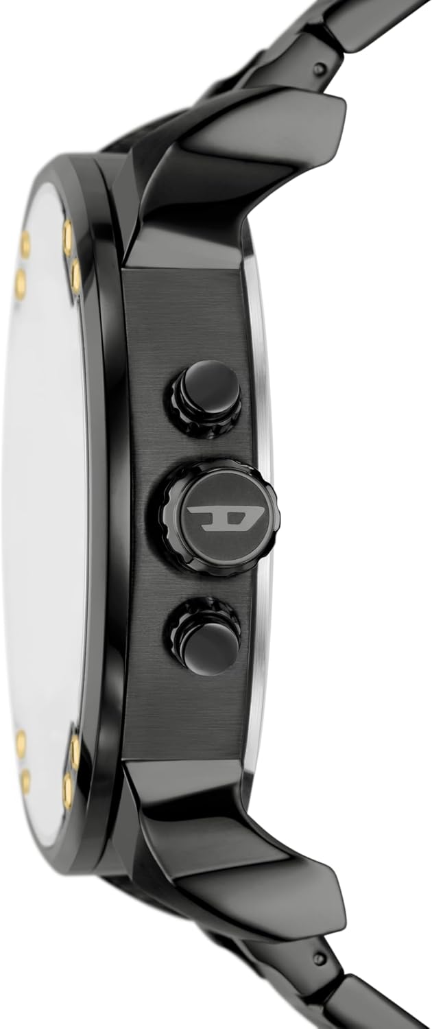 Diesel Mr. Daddy 2.0 - Reloj de hombre con cronógrafo de tamaño extra grande y correa de acero inoxidable, silicona o cuero