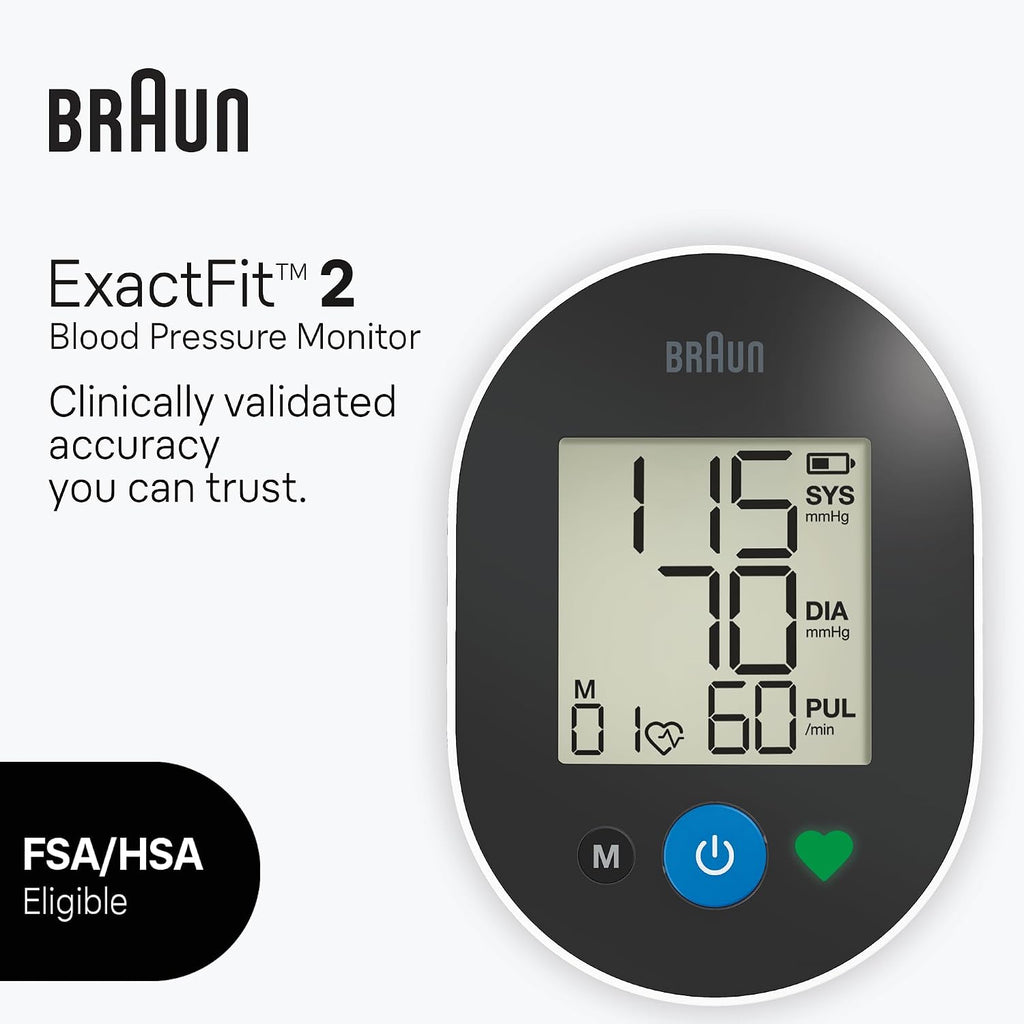 Braun ExactFit 2 - Monitor de presión arterial para la parte superior del