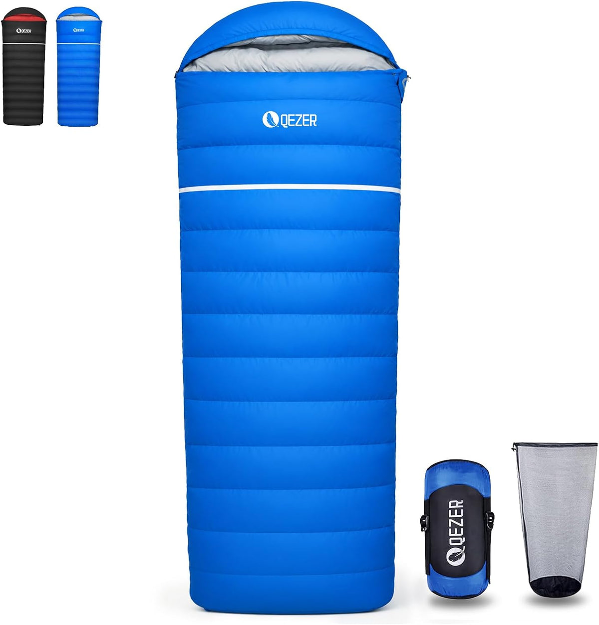 Saco de dormir de plumón para adultos y adolescentes, 600 FP RDS plumón ultraligero