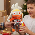 Pokémon Peluche oficial de Raboot de 12 pulgadas, animal de peluche grande y suave de Sword & Shield Scorbunny Evolution, auténtica figura de Pokémon con licencia de regalo, para niños, niñas