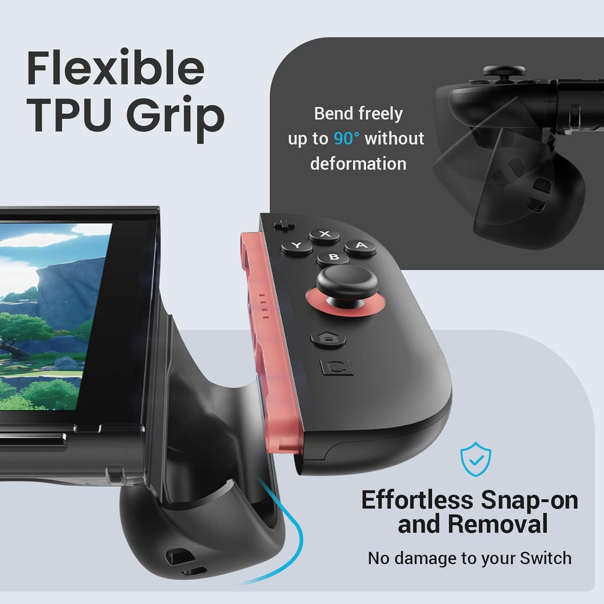 Switch 2 Case PC Front Cover Dockable TPU Ergonomic Grip