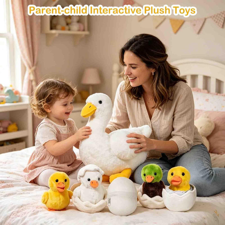 Juguete de pato de peluche 7 en 1, peluche de pato de 12" con 4...