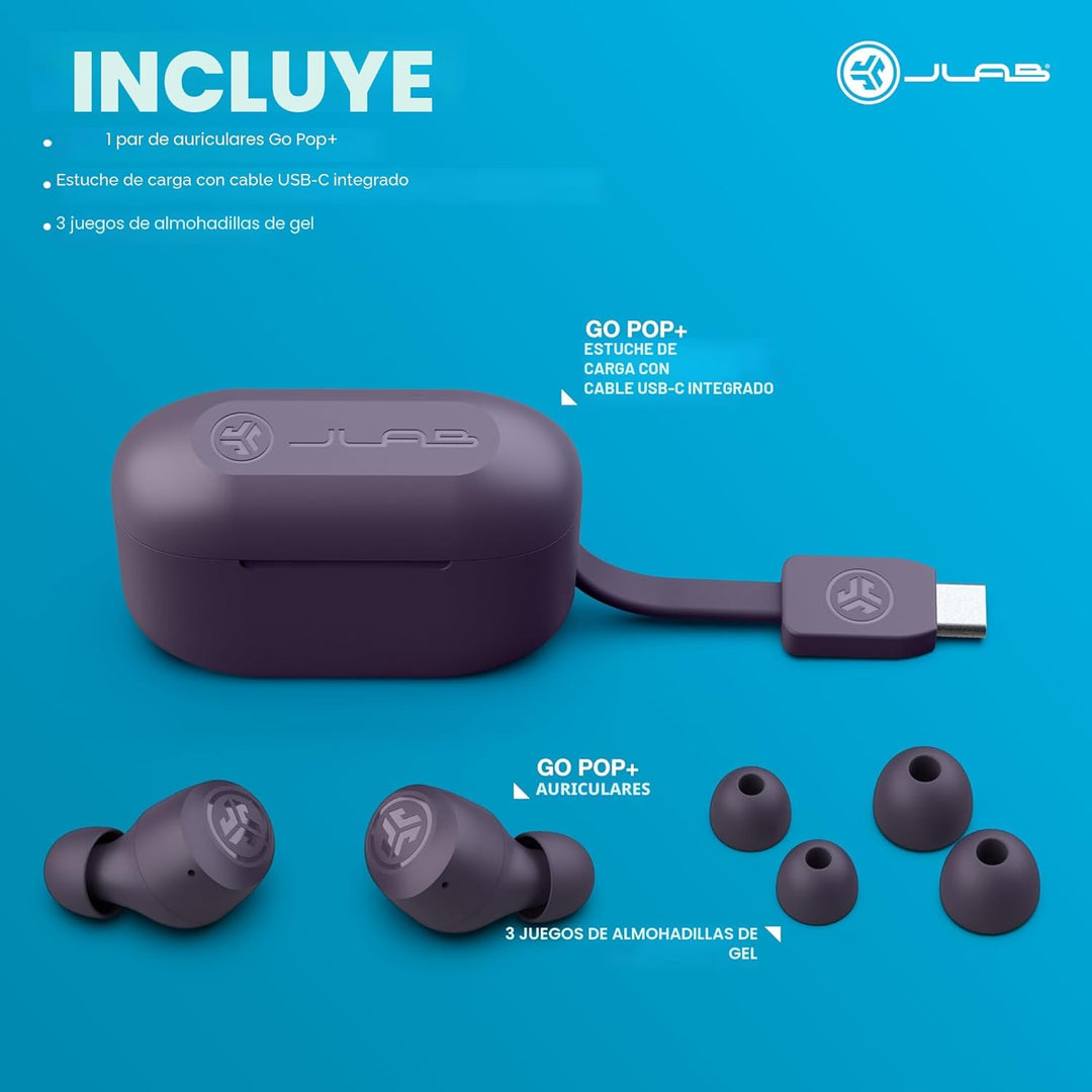 JLab Go Air Pop+ Auriculares Verdaderamente Inalámbricos, Auricular...