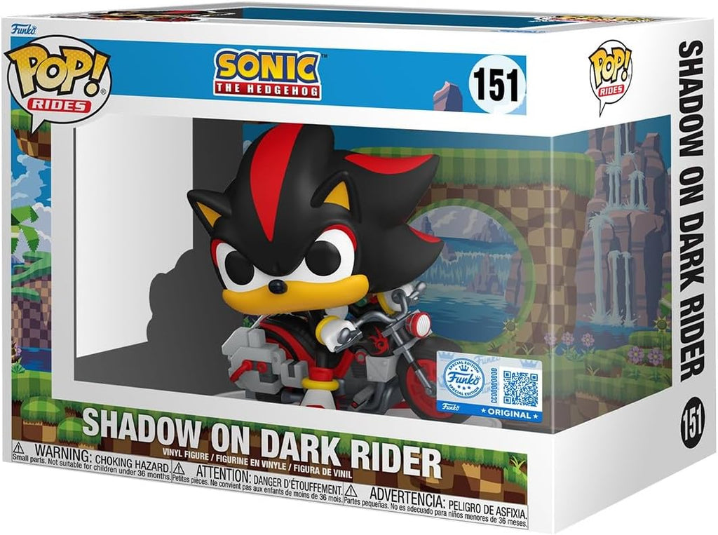 Funko Pop! Rides: Sonic the Hedgehog - Shadow on Dark Rider - Modern Sonic - Figura de vinilo coleccionable - Idea de regalo - Producto oficial - Juguetes para niños y adultos - Fans de videojuegos