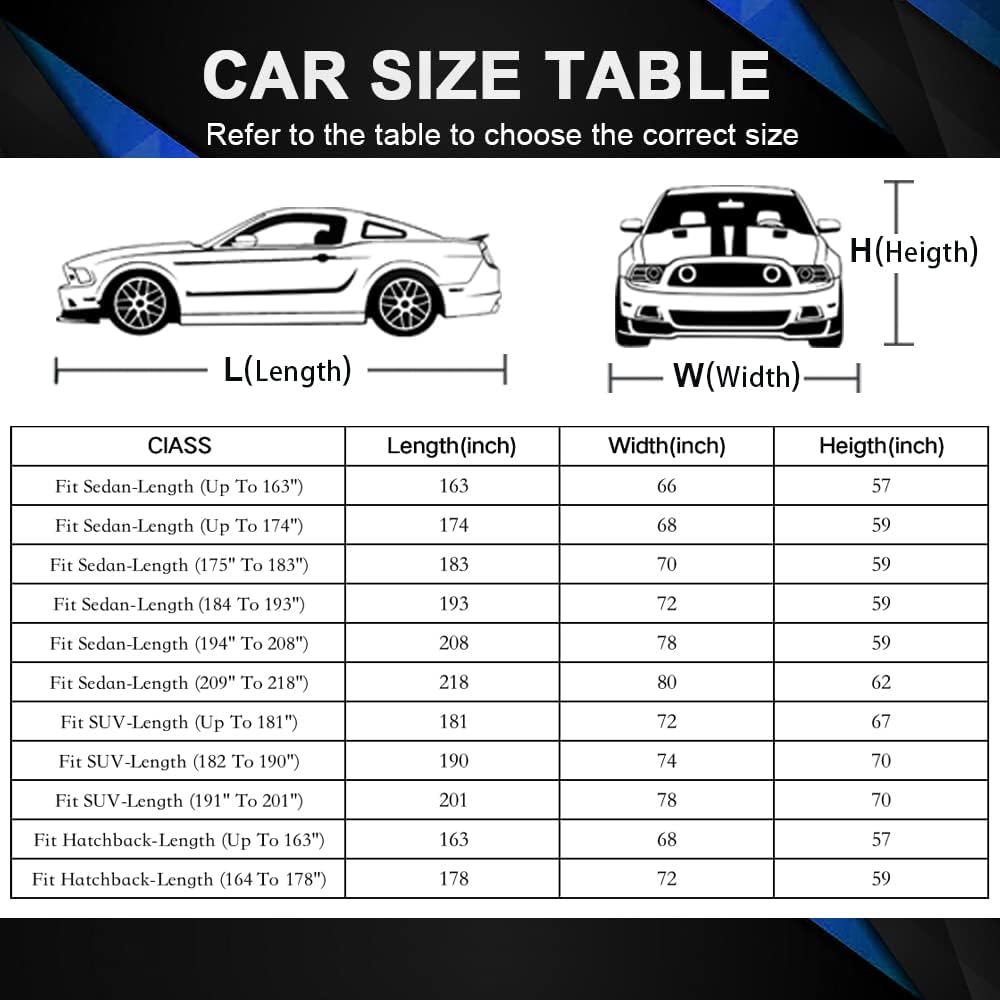 GUNHYI - Cobertor para automóvil para todo tipo de clima, impermeable, ajuste universal, para modelos sedán