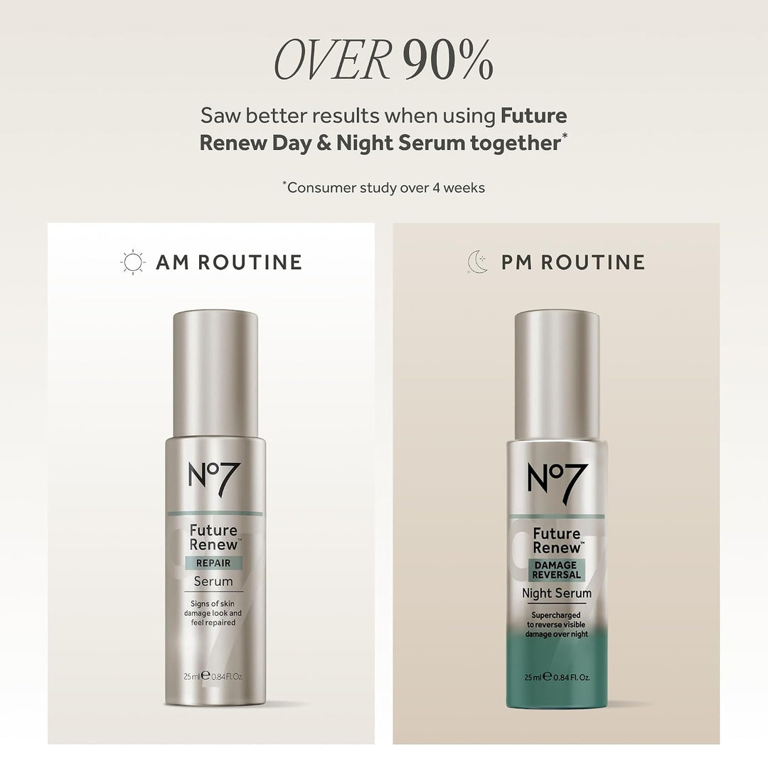 No7 Future Renew Damage Reversal Night Serum - Suero de péptidos an...