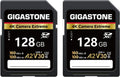 [Recuperación de datos gratuita de 5 años] Tarjeta SD GIGASTONE de 128 GB, paquete de 2 unidades, cámara 4K extrema, UHS-I A2 V30 U3 C10 SDXC de alta velocidad, velocidad de hasta 170 MB/s, compatible