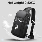 BANGE Mochila cruzada para hombre, bolsa de hombro impermeable para viajes, senderismo y viajes diarios