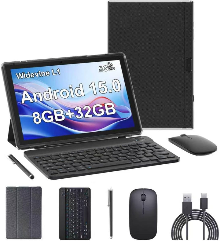 YQSAVIOR Tableta Adnroid 15, tableta 2 en 1 (negro)