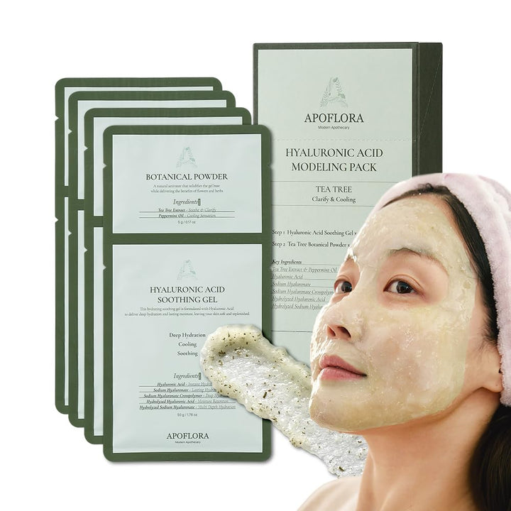APOFLORA K Beauty - Máscara de modelado de árbol de té, paquete de...