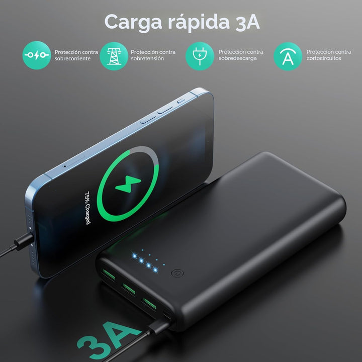 Cargador portátil de 36800 mAh, cargador de batería externa PD de c...
