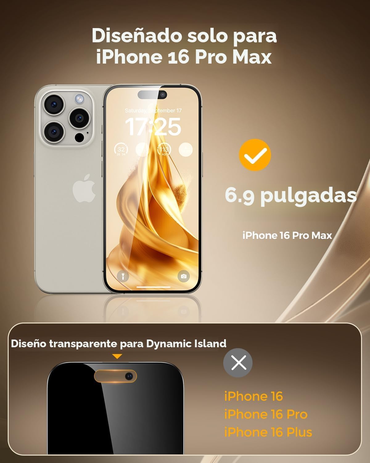 UNBREAKcable - Protector de pantalla de privacidad para iPhone 16 Pro Max, cobertura completa