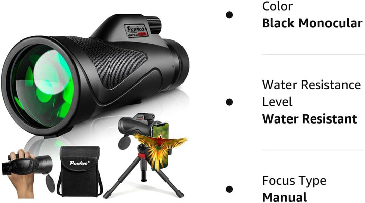 Telescopio monocular de 12 x 60 de alta potencia con