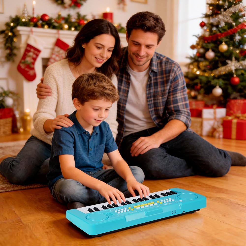 BIGFUN - Piano de teclado para niños, juguete de instrumento de piano de 37
