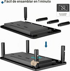 BONTEC Paquete de 2 soportes elevadores ajustables para monitor con cajón