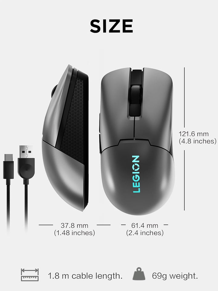 Lenovo Legion M600s RGB - Mouse inalámbrico para juegos, 19,000 DPI...