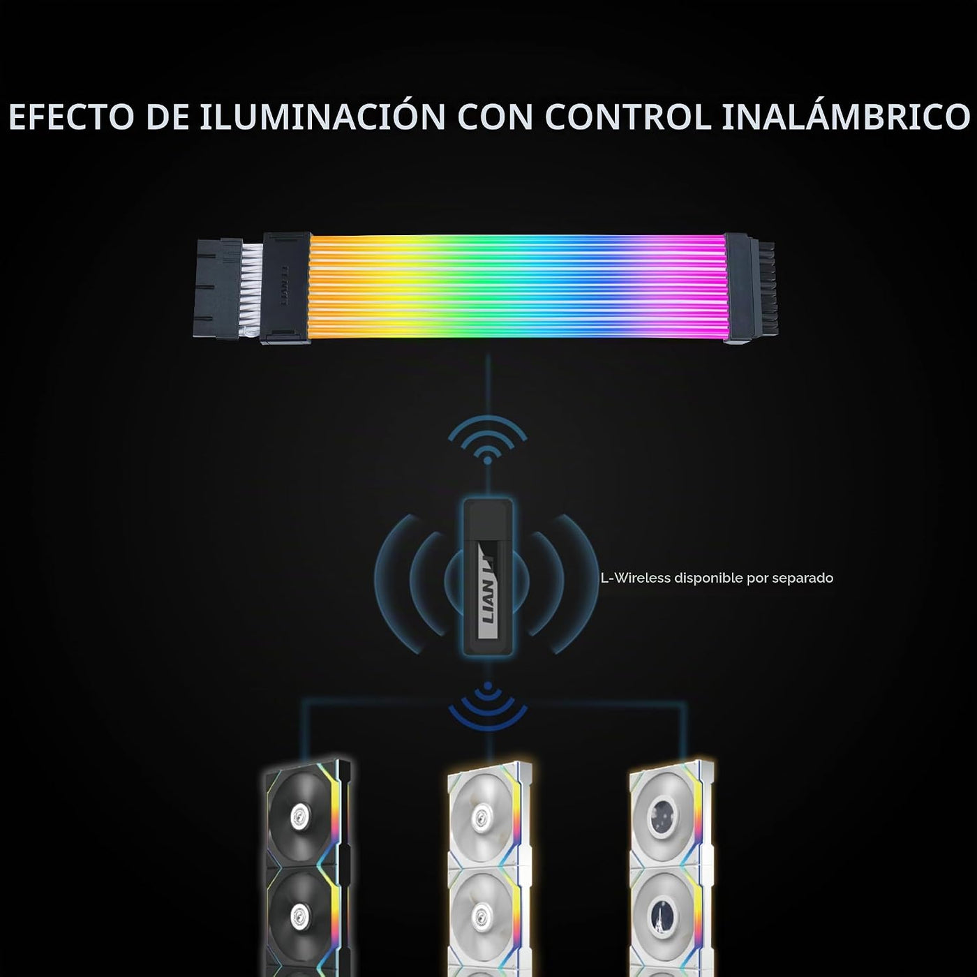Lian Li Strimer Inalámbrico 24 Pin (PW24-1W) - Cable de Extensión d...