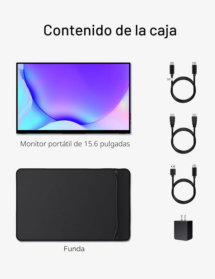 CAPERAVE Monitor Portátil Táctil de 15.6'', Pantalla Táctil...