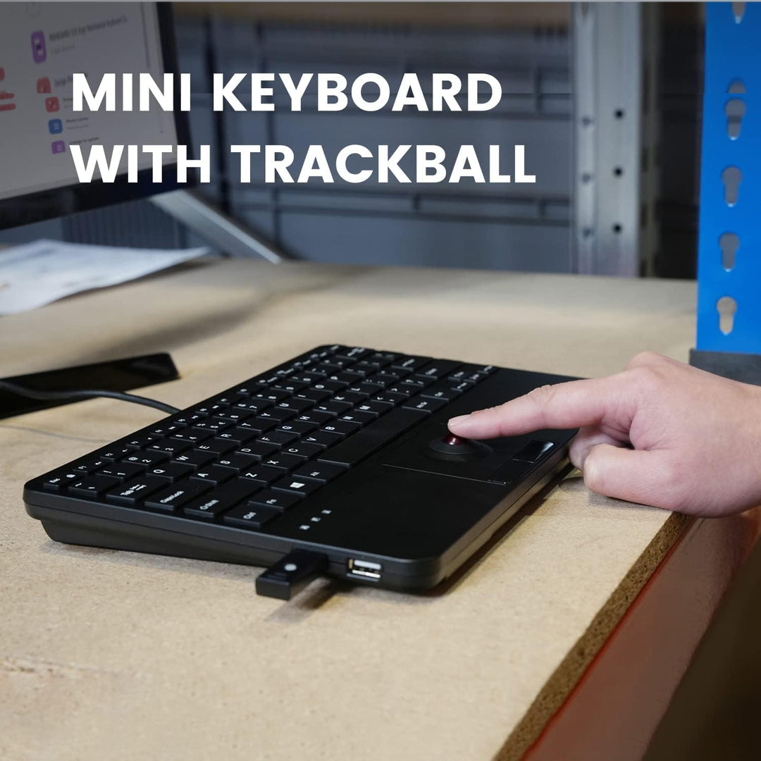 Perixx PERIBOARD-526 US, teclado con cable mini USB con rueda de de...