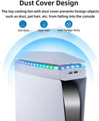 Mcbazel - Ventilador de refrigeración RGB para PS5 Disc y Digital, 3