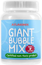 Ultimate Bubble Blast Kit - Juego de 11 varitas de burbujas gigantes y mezcla de polvo | Hace 7 galones de solución | Diversión de burbujas al aire libre para niños | Actividad de fiesta de verano |