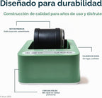 Vaso de roca y máquina de volcar – Verde menta medio, 3 velocidades, a partir de 8 años – Accionamiento directo, temporizador de 9 días y motor silencioso de refrigeración – Pulidor silencioso
